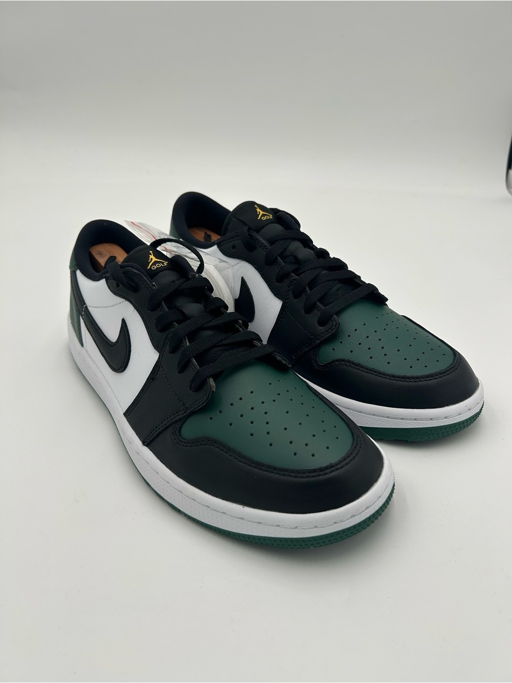 Nike Air Jordan 1 Low - Black, White & Dark Green Golf